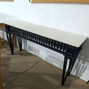 Mesa de Arrimo en Hierro Forjado con Tapa de Marmolina - imagen 2