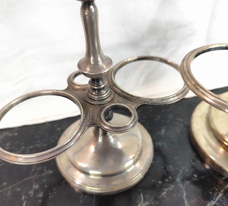 Antiguos soportes metálicos para vinagreras de alta calidad - imagen 2