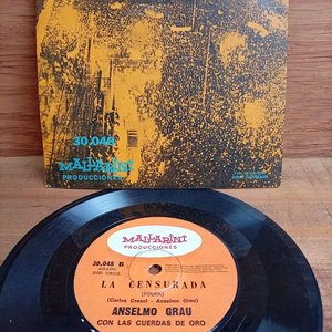 Disco Simple 7" Anselmo Grau "Cielito del Frente Amplio" / "La Censurada" - Mallarini Producciones 1971 - imagen 1