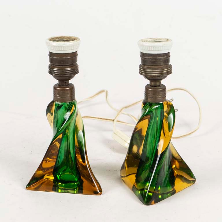 Lote siguiente: Lámparas de cristal Murano decorativas