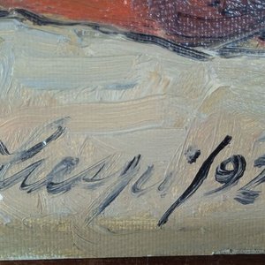 Óleo sobre fibra. Marina firmado Crespi 40x30 - imagen 2