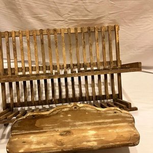 Escurridor y Estante Rústico de Madera para Cocina Vintage - imagen 3