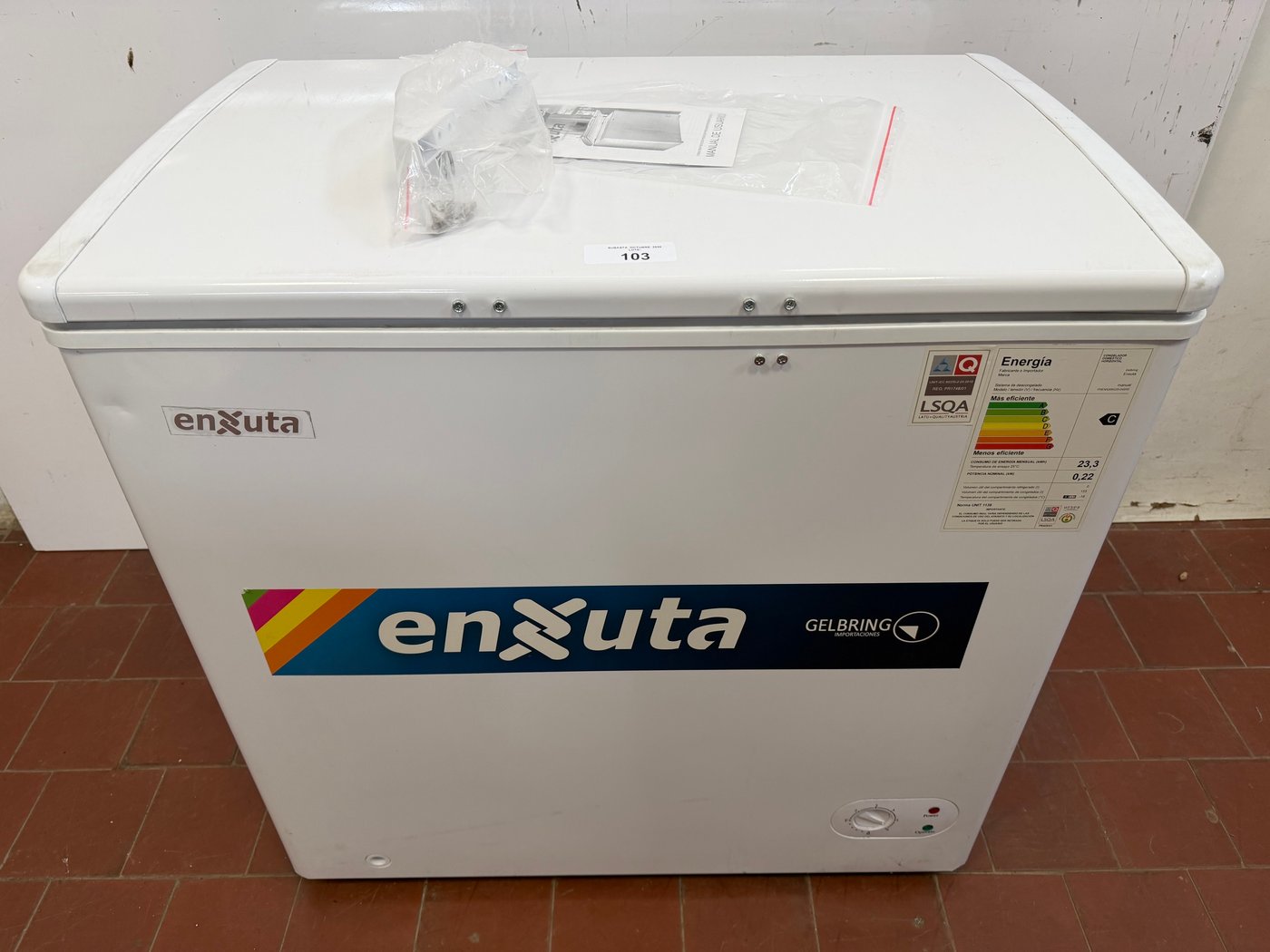 Freezer Horizontal Enxuta FHENX200 Blanco 155 Litros Sin Uso