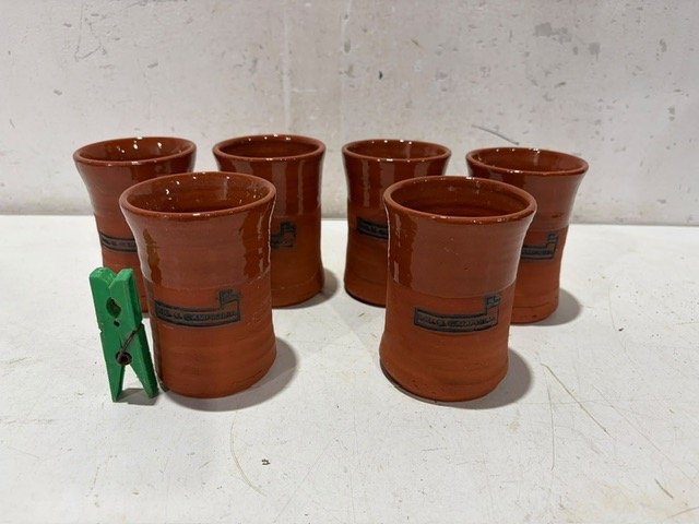 6 Vasos de Barro Artesanales