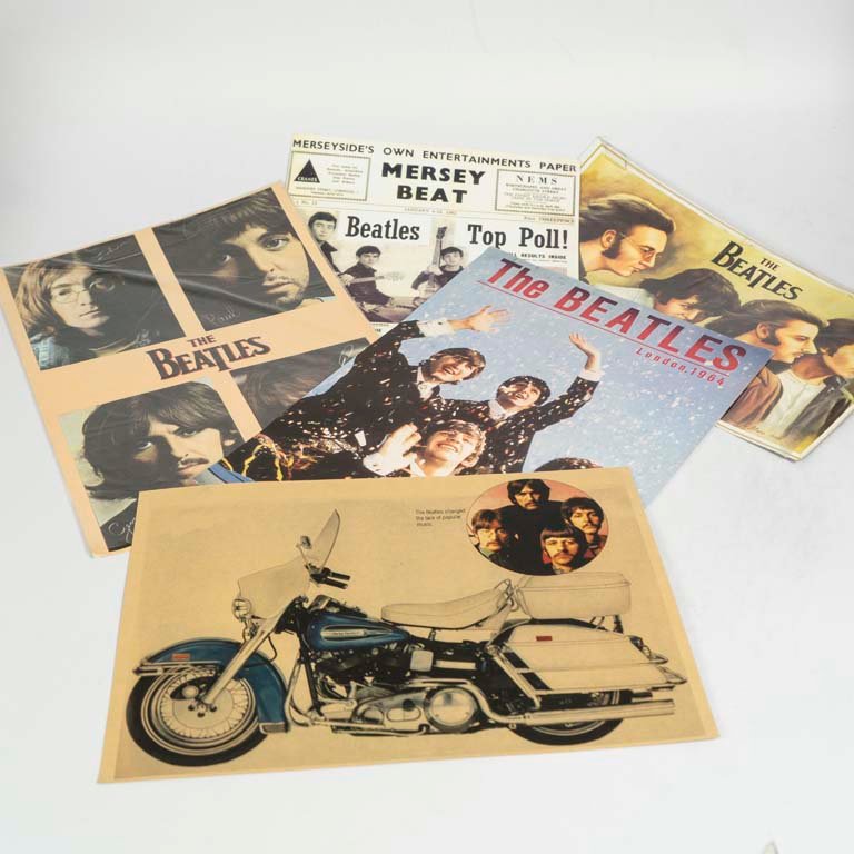 Lote de 5 Pósters Originales The Beatles