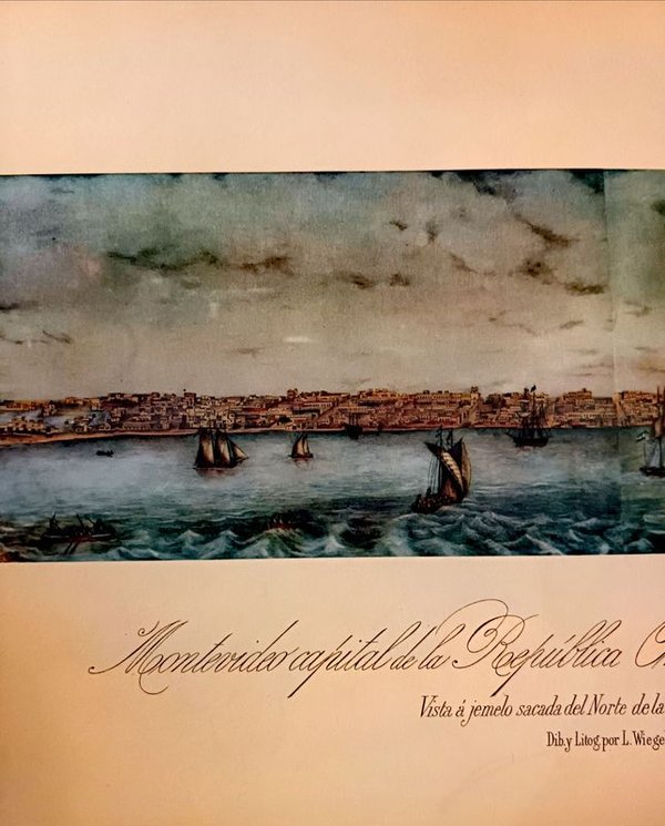 Litografía histórica de Montevideo por L. Wiegeland (1866) - imagen 3