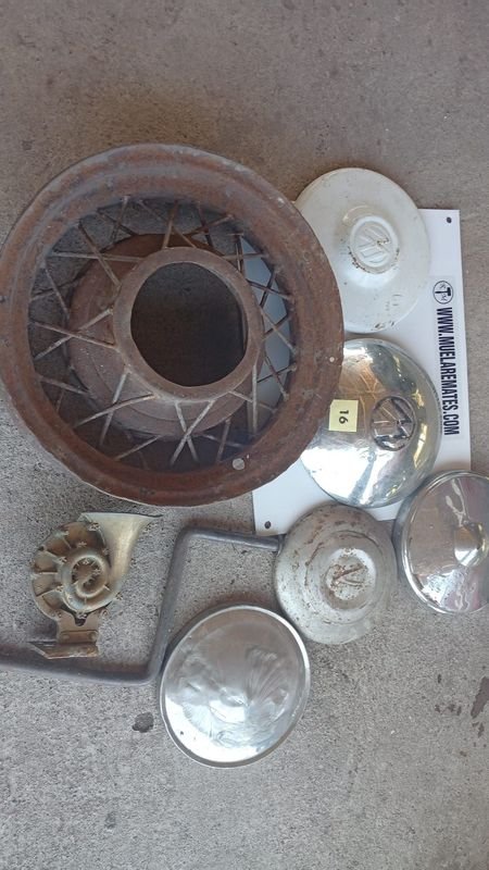 Tazas llanta bocina palanca antigua - Colección de objetos antiguos - imagen 1