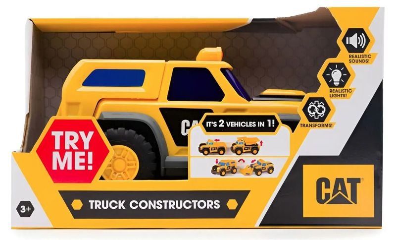 Camión Transformable CAT 2 en 1 con Luces y Sonido