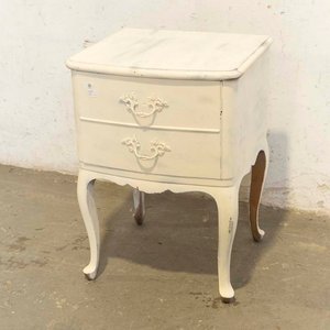 Lote anterior: Mesa de Luz Francesa Blanca Patinada con Puerta y Detalles