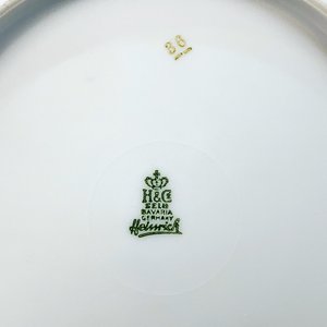 Juego de Postre Porcelana Bavaria Blanco Decoración Floral - imagen 3