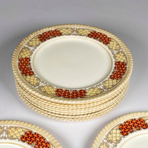 Doce Platos Llanos de Loza Inglesa Johnson Bros "Old English" - imagen 3