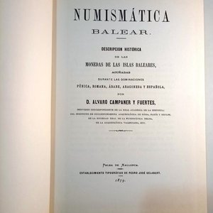 Libro "Numismática Balear" de Álvaro Campaner y Fuertes (1879) - imagen 2
