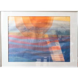 Lote siguiente: Obra "Peces" de Juan Falkenstein, Técnica Mixta, 68.5 x 96 cm