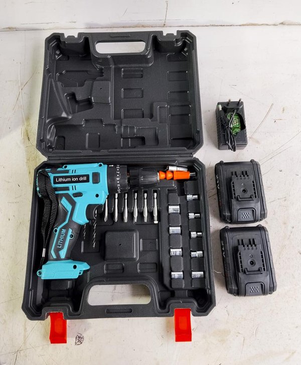 Taladro Inalámbrico 21V con 2 Baterías y Accesorios en Maletín - imagen 1