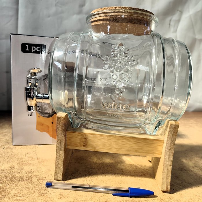 Dispensador de licores en vidrio y madera, 3LTS - imagen 3