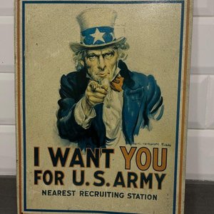 Lote siguiente: Chapa Decorativa "I Want You for U.S. Army"