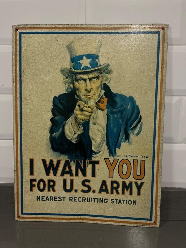 Chapa Decorativa "I Want You for U.S. Army"