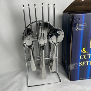 Set de Cubiertos de Acero Inoxidable con Soporte - 24 Piezas - imagen 7