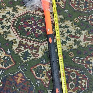 Hacha de Montear con Cabo de Fibra Naranja y Negro, 70 cm de Largo Total - imagen 5