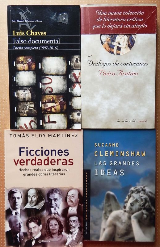 Lote de 4 Libros: Poesía, Ficciones, Diálogos y Grandes Ideas