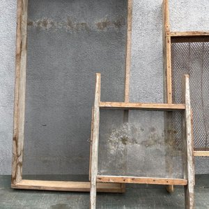 Lote de Zarandas Antiguas de Madera y Malla Metálica - imagen 2