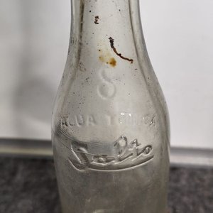 Botella Antigua Agua Tónica Salto Chica Vidrio Transparente - imagen 4