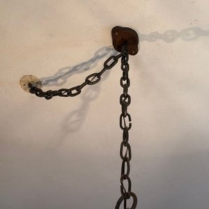 Lámpara Rústica de Techo con Rueda de Carro en Madera y Hierro - imagen 11
