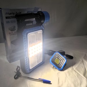 Foco LED Recargable Solar y Corriente con Panel Multifunción, Linterna y Foco Independiente - imagen 7