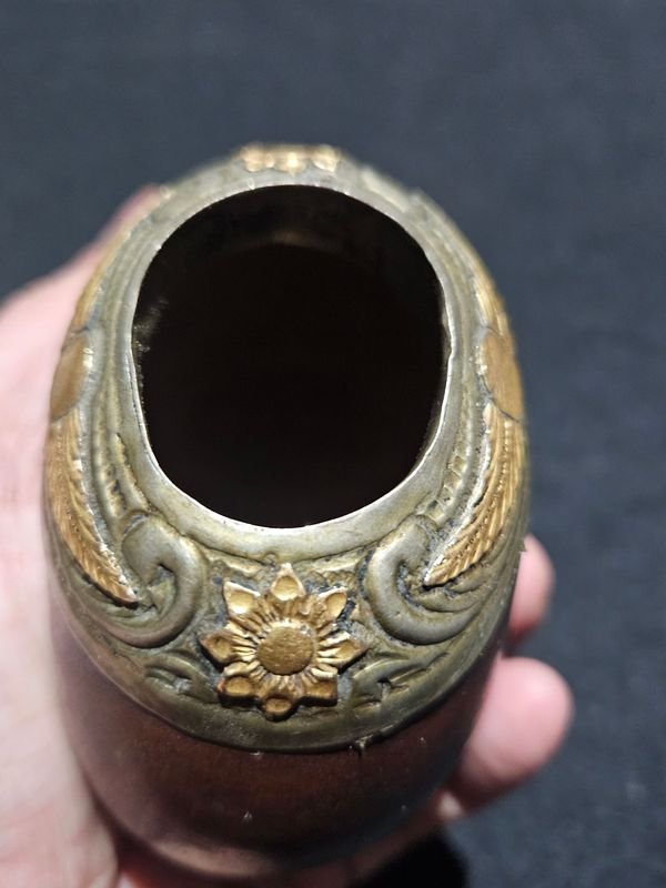 Mate Galleta de Calabaza con Detalles en Plata y Oro