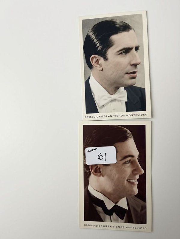 Postales Carlos Gardel e Ignacio Corsini - Gran Tienda Montevideo - imagen 1