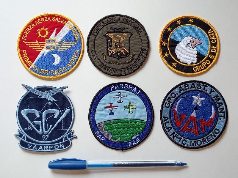 Lote de 6 Parches de Aviación Militar de Distintos Países (Incluye FAU)