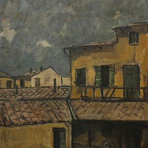 Lote siguiente: Pintura "Pueblo Italiano" de Horacio Torres - Óleo sobre Tela 60x50 cm (1960)