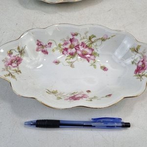 Conjunto Vajilla Porcelana M+Z Austria Floral Bordes Dorados - 3 Piezas - imagen 3