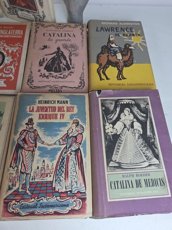 Colección de 12 antiguos libros editorial Sudamericana sobre personajes de la historia - imagen 7