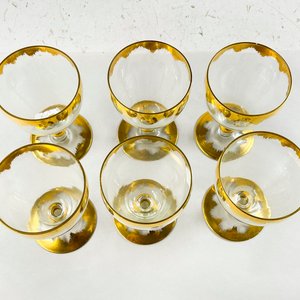 Seis copas hialinas guarda dorada 13 cm - imagen 2