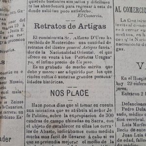 Diario "El Paysandú" del 18 de Julio de 1894: Contenido sobre Artigas y comentario inédito de su hija - imagen 9