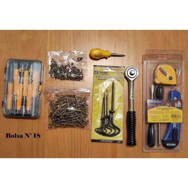 Conjunto de Herramientas Tramontina con Tornillos Philips y Fixer Flangeada