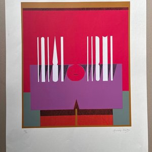 Serigrafía "Sin Título" de Amalia Nieto, Edición 38/90, Firmada - imagen 2