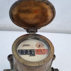 Antiguo Medidor de Agua Stella-CN Compteurs Montrouge Francia Metal Vintage - imagen 4