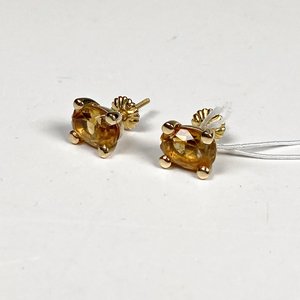 Par de Caravanas de Oro con Piedras Topacio - imagen 2