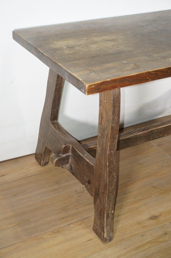 Mesa rústica en pino con clavijas - imagen 4