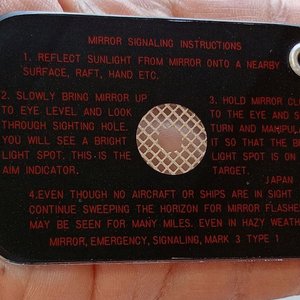 Espejo de Señales de Supervivencia para Piloto Americano, Marca 3 Tipo 1, Hecho en Japón - imagen 3
