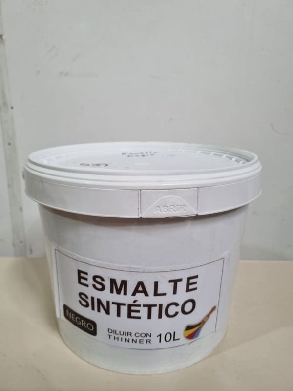 Esmalte Sintético Negro 10 Litros para Superficies