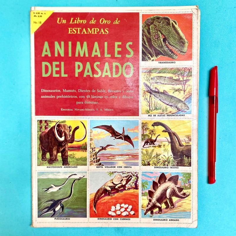 Álbum de Figuritas "Animales del Pasado" - Colección "Un Libro de Oro de Estampas"