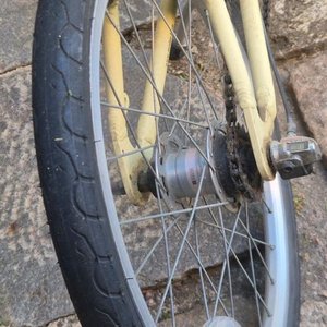 Bicicleta Plegable Moller Rodado 20 Estilo Urbano Vintage Color Crema - imagen 10
