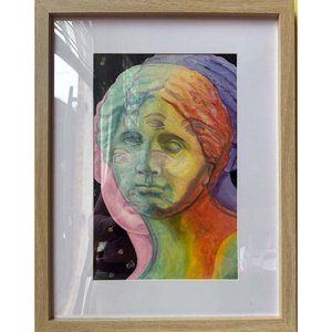 Óleo sobre Papel Canvas "Venus" de Mónica Rossi - 32 x 20cm - imagen 2