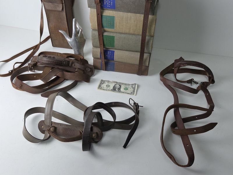 Correas de cuero para libros y estuche en cuero - imagen 5