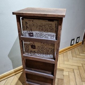 Cajonera Angosta Estilo Escalera con Canastos Estampados - imagen 4