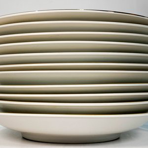 Doce Platos Hondos de Porcelana Edelstein Bavaria con Decoración de Espigas - imagen 2