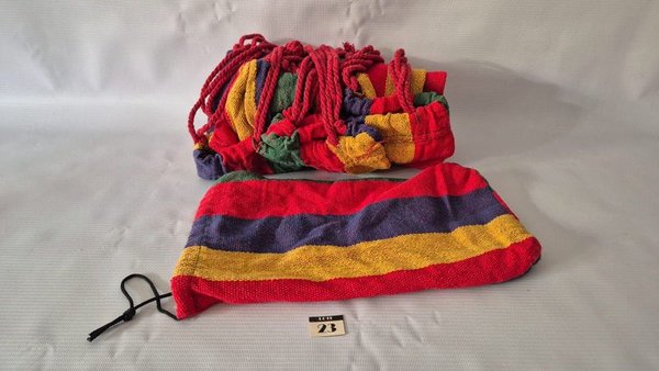 Hamaca Paraguaya de Lona Multicolor a Rayas - imagen 2